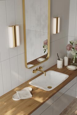 Gamma applique de salle de bain contemporaine 2 lumière