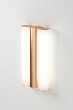 Gamma applique de salle de bain 2 lumières en cuivre satiné - Applique by CVL Luminaires