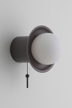 Janed applique murale boule de verre avec tirette