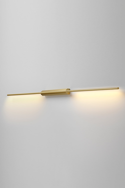 LINK applique liseuse double, en laiton satiné 130cm - Applique by CVL Luminaires