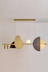 Nacho grande suspension inspiration etnique avec boule de verre opale - Suspension by CVL Luminaires