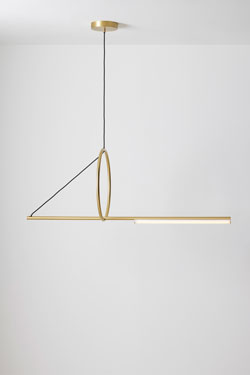 Cercle&Trait mobile pendant lamp in brass 123cm - Pendants by CVL Luminaires