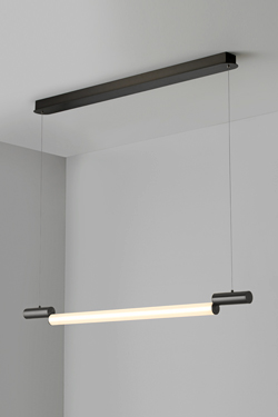 Signal design pendant, neon new look, in graphite metal 97cm - Pendants by CVL Luminaires