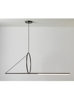 Ultra-design pendant, hanging circle, satin graphite finish - Pendants by CVL Luminaires