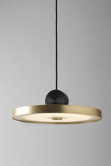 Wide suspension Calée V4 minimalist in brass and polycarbonate - Pendants by CVL Luminaires