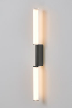 Signal 720 double applique néon rétro-contemporaine noire - Applique by CVL Luminaires