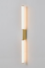Signal 920 double applique néon rétro-contemporaine dorée - Applique by CVL Luminaires