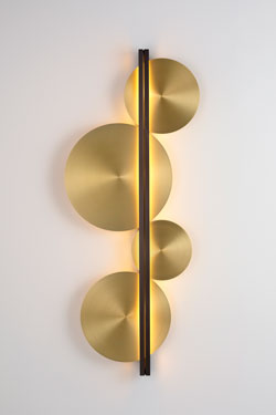 Strate Moon applique disques en laiton satiné - Applique by CVL Luminaires