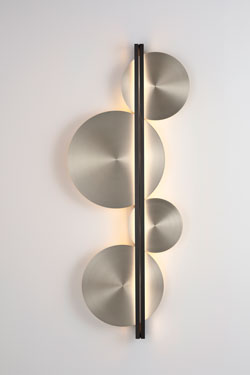 Strate Moon applique en noir et argent - Applique by CVL Luminaires