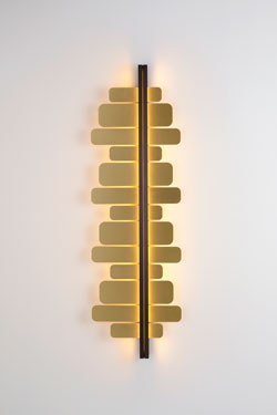Strate Score grande applique verticale dorée - Applique by CVL Luminaires