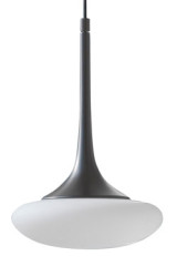 Suspension Louis XS finition graphite, verre opale  - Suspension by CVL Luminaires