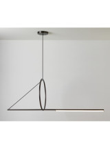 Suspension ultra-design, cercle en suspension, finition graphite satiné - Suspension by CVL Luminaires
