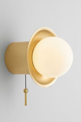 aned small gold wall light with pull cord - Wall lights by CVL Luminaires