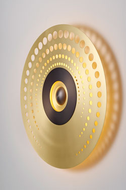 Atmos pop large contemporary gold wall light