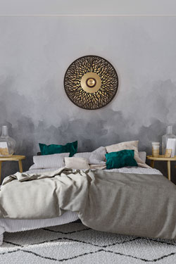 Atmos Racine large contemporary black graphite wall light