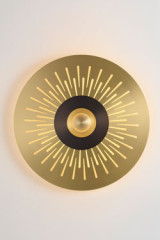 Atmos Stella gold wall light in solid brass - Wall lights by CVL Luminaires