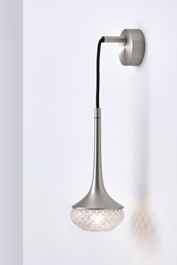 Flea sconce in satin nickel trumpet - Wall lights by CVL Luminaires