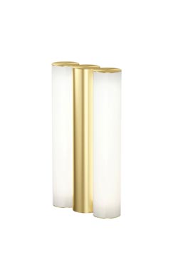 Gamma 2-light satin brass bathroom wall lamp - Wall lights by CVL Luminaires