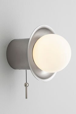 Janed retro silver wall light with pull cord - Wall lights by CVL Luminaires
