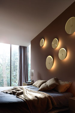 Round wall lamp 2 discs small model Eclipse