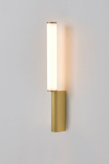 Signal 445 retro neon wall light in satin brass - Wall lights by CVL Luminaires