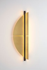 Strate Dome contemporary gold wall light  - Wall lights by CVL Luminaires