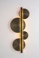 Strate Moon large contemporary wall light in black brass - Wall lights by CVL Luminaires
