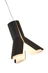 Boky, small black pendant lamp, white interior - Pendants by Dark
