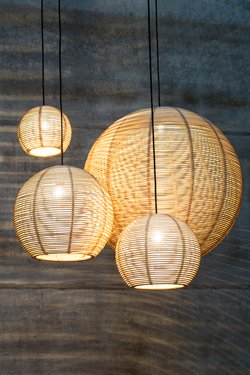 Sangha hanging rattan ball 30cm - Pendants by Dark