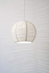 White rattan ball suspension 40cm - Pendants by Dark