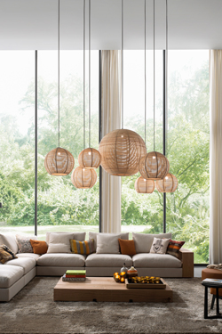Sangha suspension boule en rotin 30cm