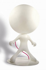 Space Walker lampadaire 140cm  blanc fil rouge - Lampadaire by Dark