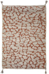 Gold Sand tapis terracotta et toile de jute naturelle 120x170cm - Tapis contemporain by Edito Paris