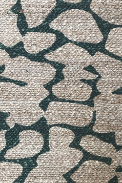 Green Sand tapis vert et toile de jute naturelle 120x170cm