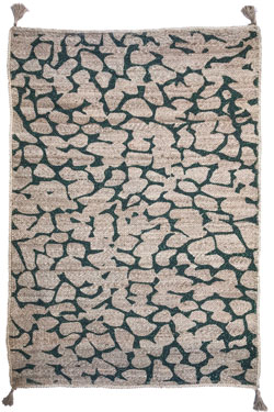 Green Sand tapis vert et toile de jute naturelle 120x170cm - Tapis contemporain by Edito Paris