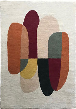 Pluriel multicolore tapis contemporain tons chauds 120x170cm - Tapis contemporain by Edito Paris