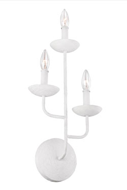 Applique blanche 3 lumières en plâtre Annie - Applique by Elstead Lighting