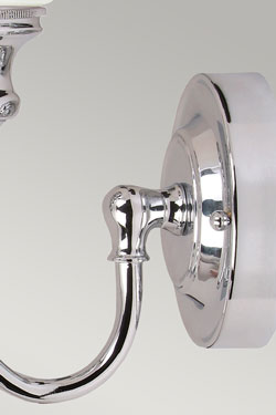 Applique chrome et verre pour salle de bain Cheadle 
