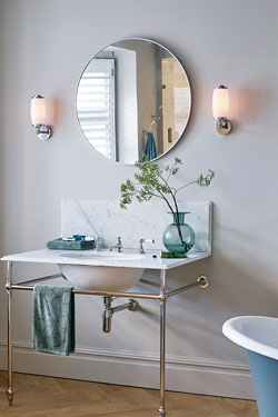 Applique chromée de salle de bain Eliot style anglais