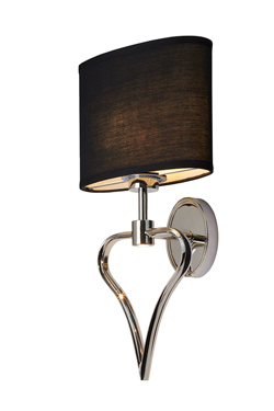 Applique cœur chromée Falmouth, IP44 - Salle de bains by Elstead Lighting