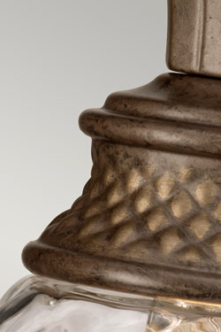 Applique de salle de bain ananas en bronze vieilli