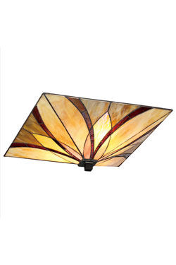 Asheville plafonnier Art Nouveau pyramide - Plafonnier by Elstead Lighting