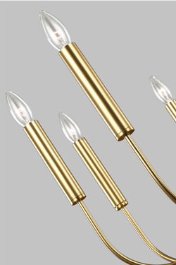 Brianna lustre chandelier 9 lumières doré