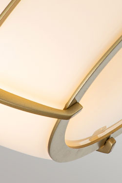 Chance plafonnier de salle de bain verre opale et doré