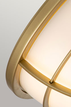Chance plafonnier de salle de bain verre opale et doré