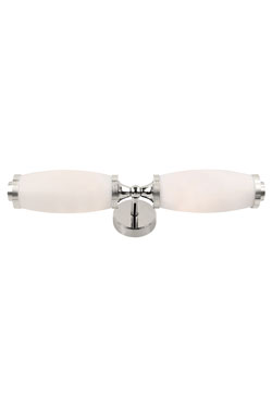 Double applique chromée Eliot pour la salle de bain - Salle de bains by Elstead Lighting