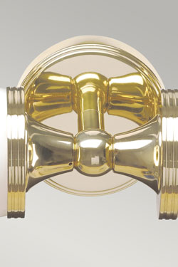 Double applique de salle de bain en laiton doré Eliot