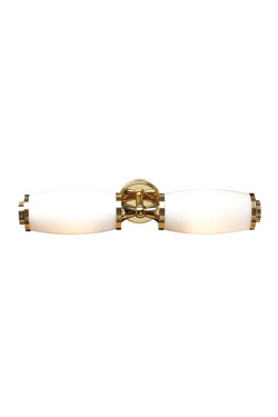 Double applique de salle de bain en laiton doré Eliot - Salle de bains by Elstead Lighting