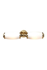 Double applique de salle de bain en laiton doré Eliot - Salle de bains by Elstead Lighting