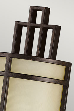 Fusion applique géométrique finition bronze vieilli